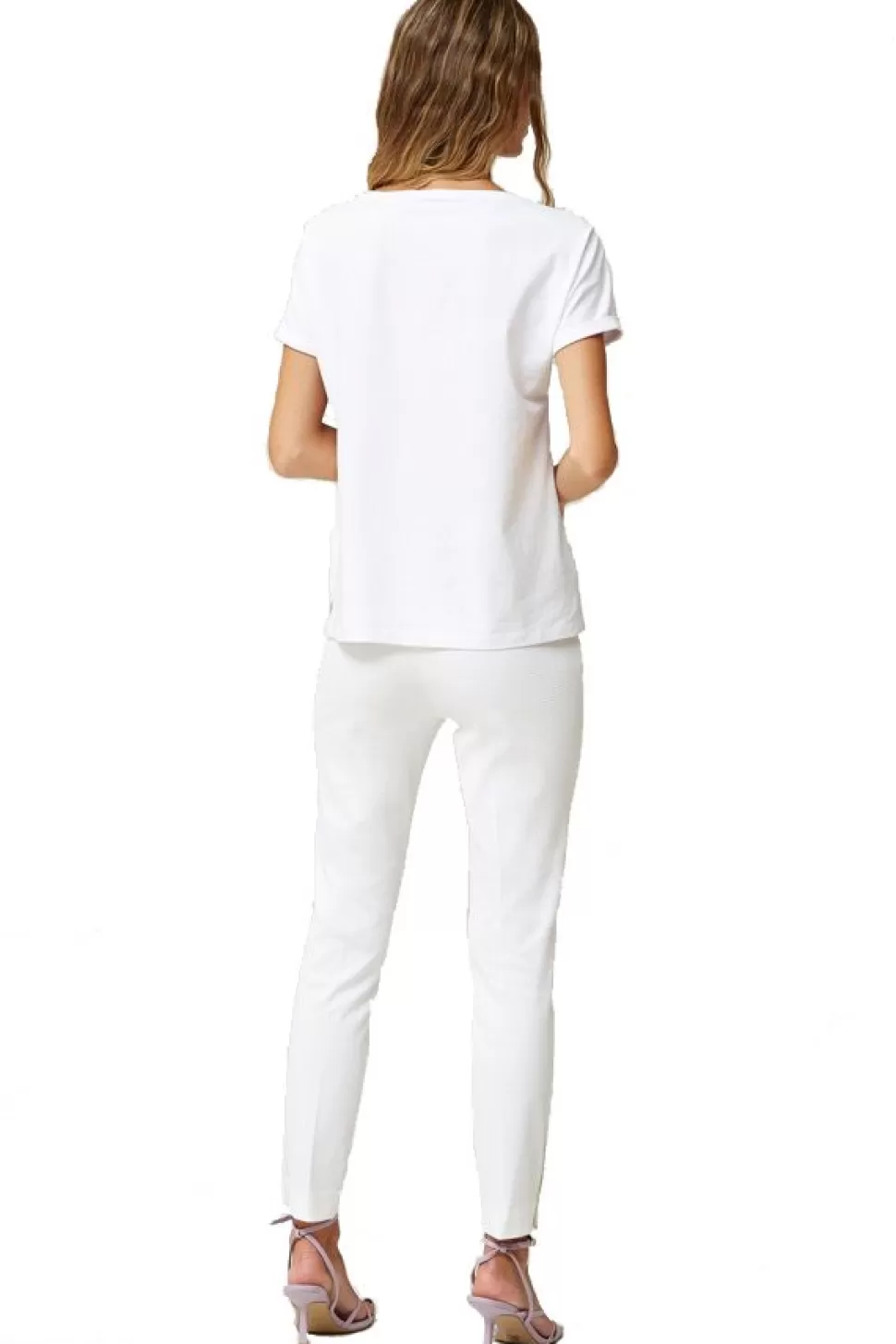 BANES MODA Pantalones<Pantalon Blanco Oky V18212Rutex