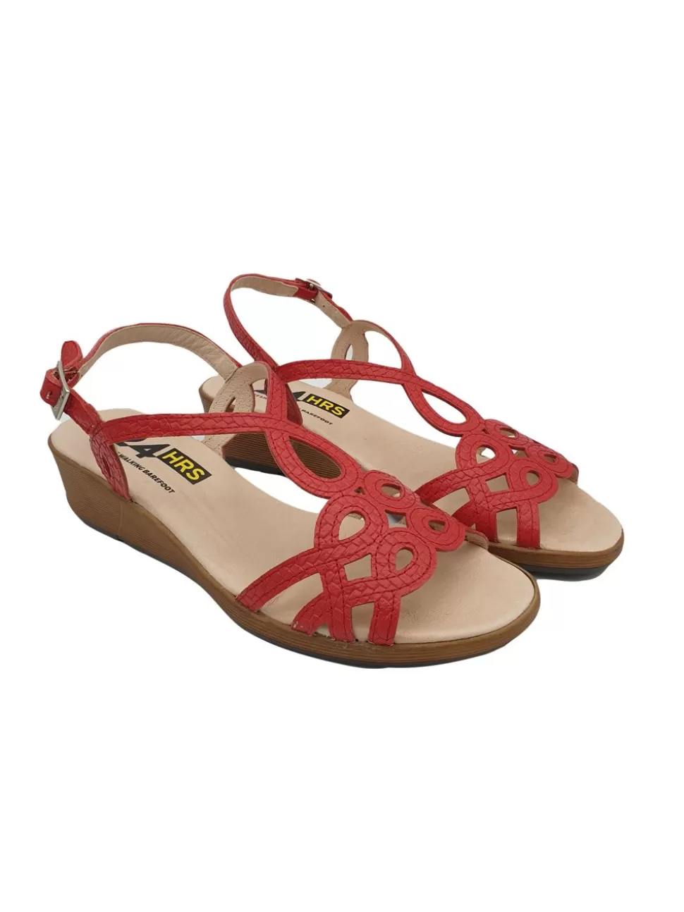 BANES MODA Sandalias De Cuña<Sandalia Roja 24Hrs V225341R